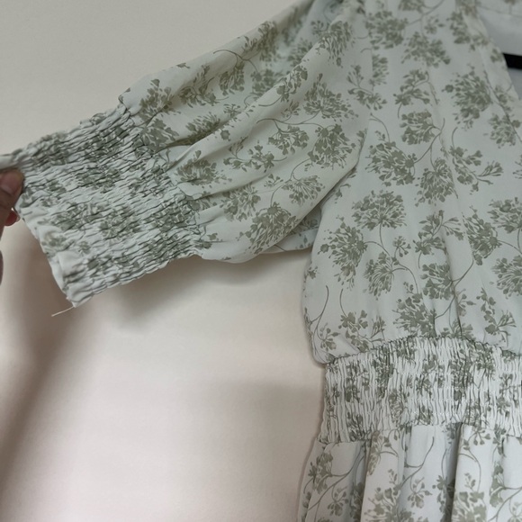 Polagram Green Floral Long Sleeve Dress - Picture 3 of 7